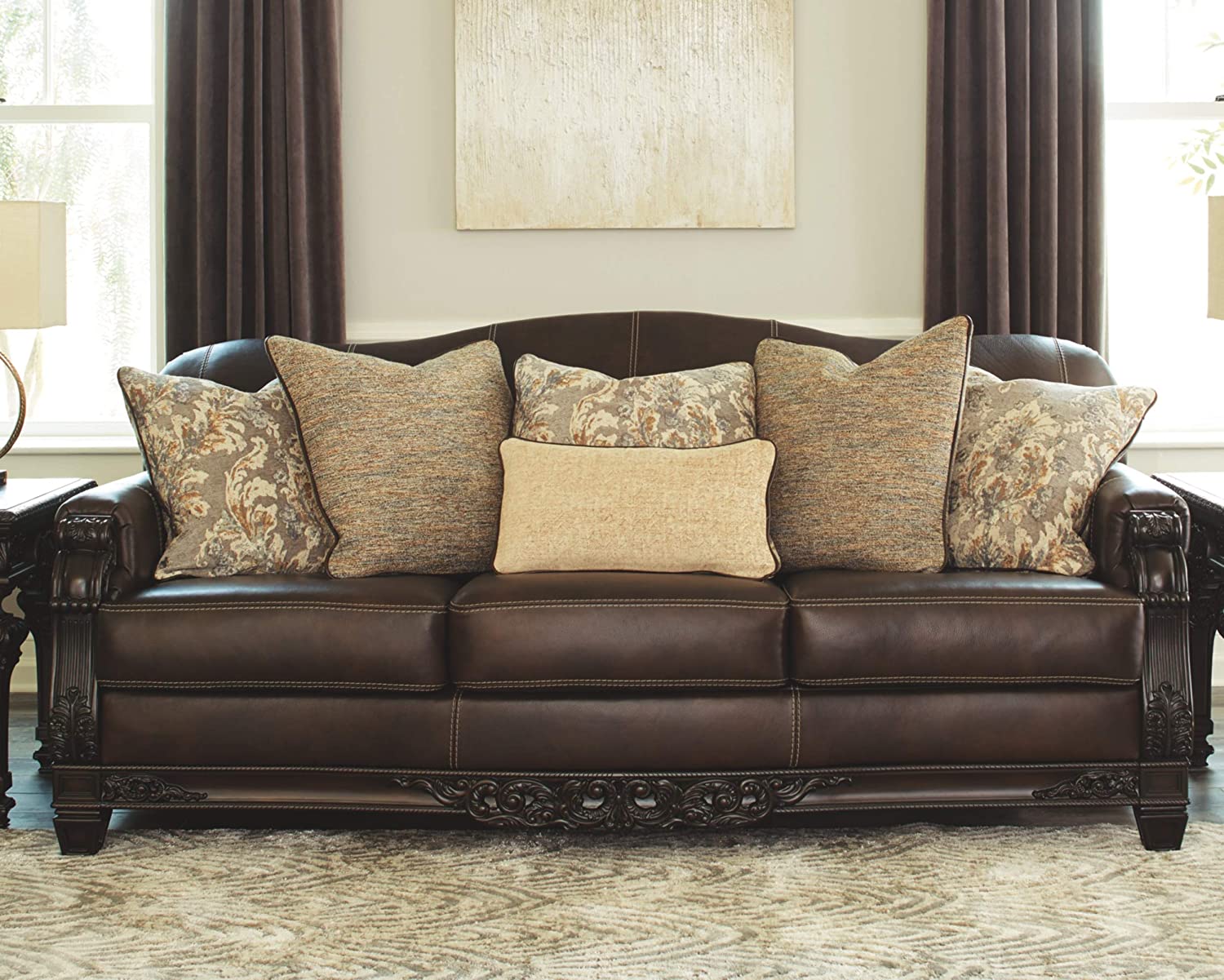 faux leather floor sofa