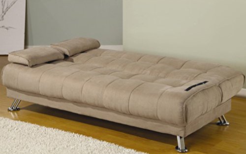 microfiber futon sofa bed living room sleeper couch