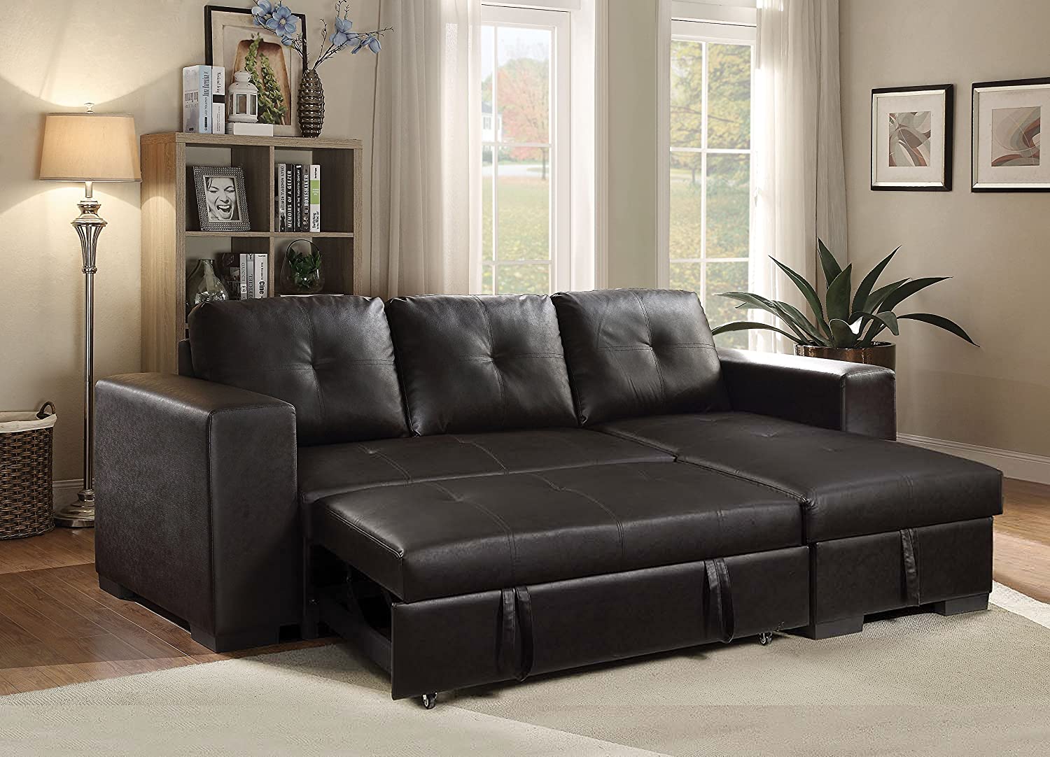 sectional sleeper sofa mcqueen leather