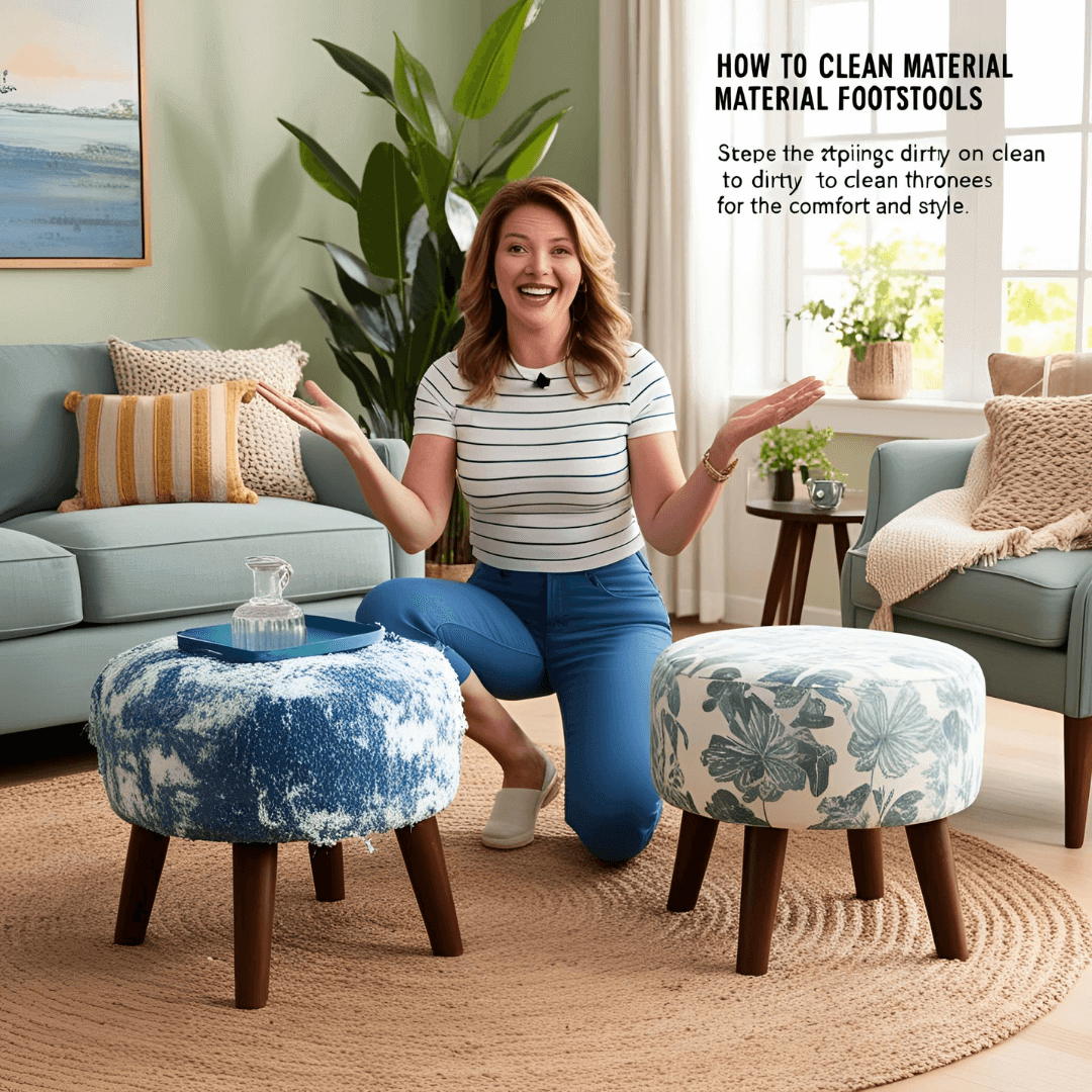 How to Clean Material Footstools